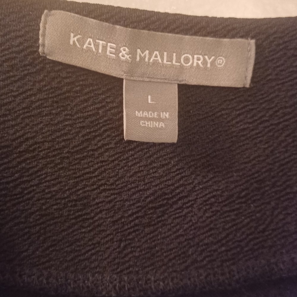 Kate & Mallory Stretch Knit Zip Front Asymmetrical Ruffle Jacket Size L - Picture 2 of 5